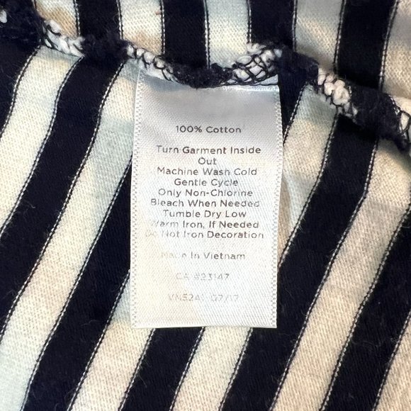 Talbots - Women's Size XL - Black & White Striped - Long Sleeve Round Neckline - Picture 5 of 10